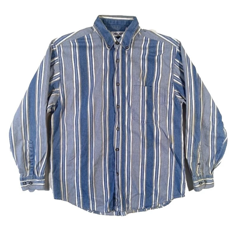 Camisas para hombre Cherokee informales con botones a rayas