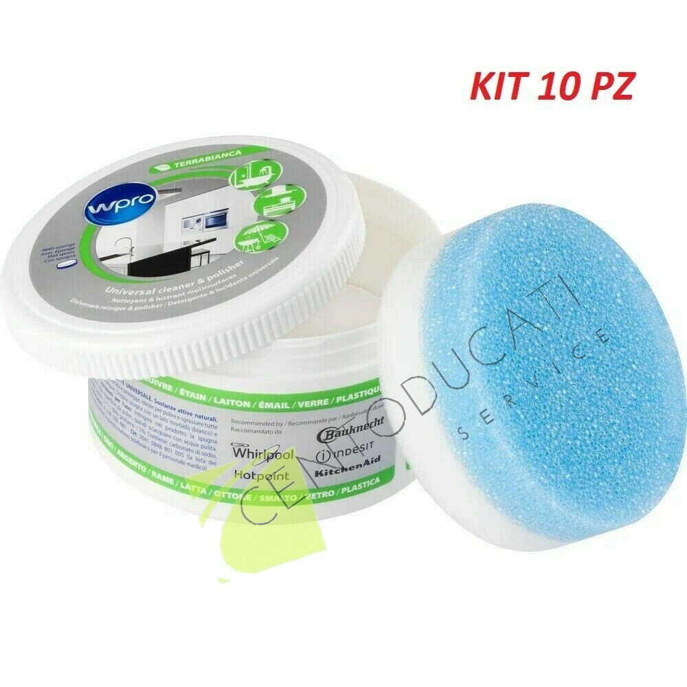 KIT 10PZ Detergente e Lucidante Universale Terra Bianca (250g) WPRO 484000008562