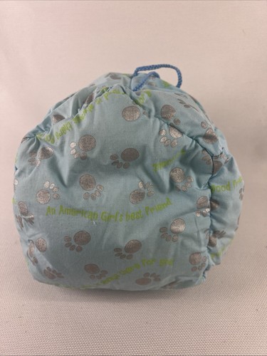 American Girl Doll Coconut Puppy Dog Pet Carrier Plush Pillow blue green fabric - Picture 4 of 19