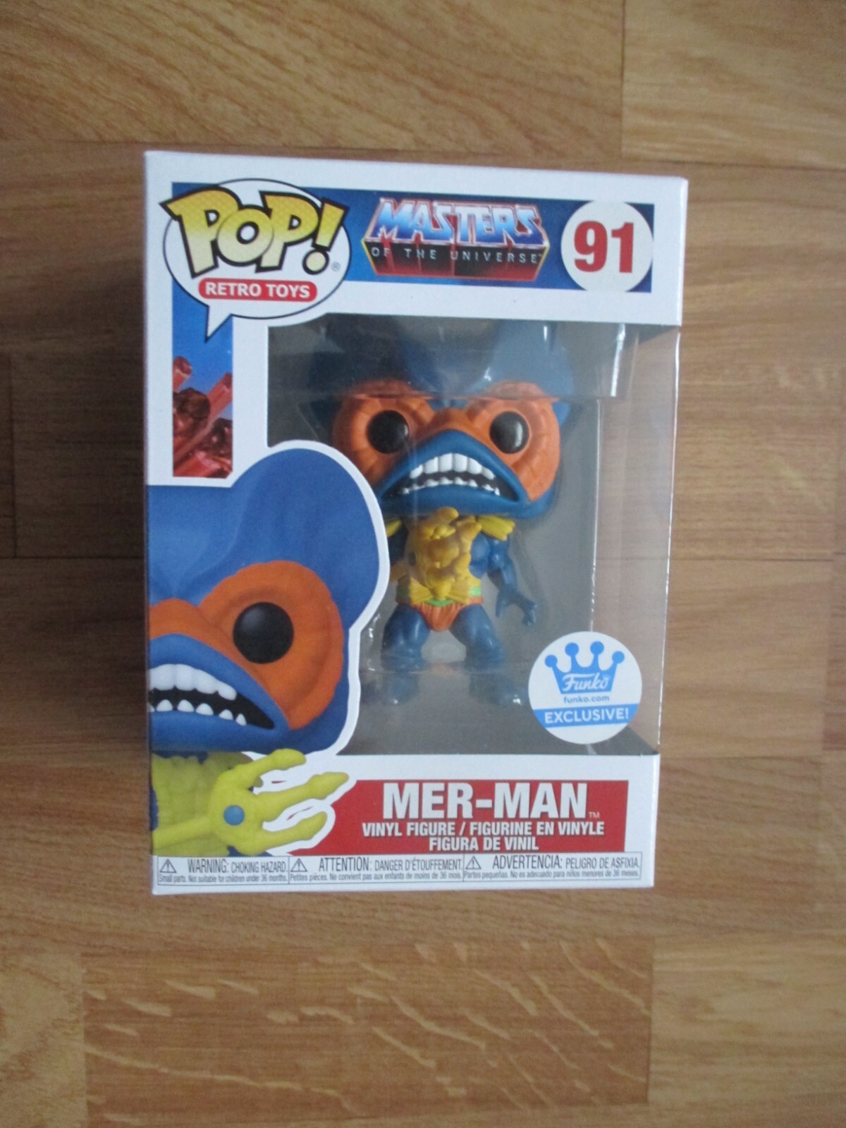 Pop Funko 91 Mer-Man Retro Toys Masters Figurine Sticker Funko Com Exclusi