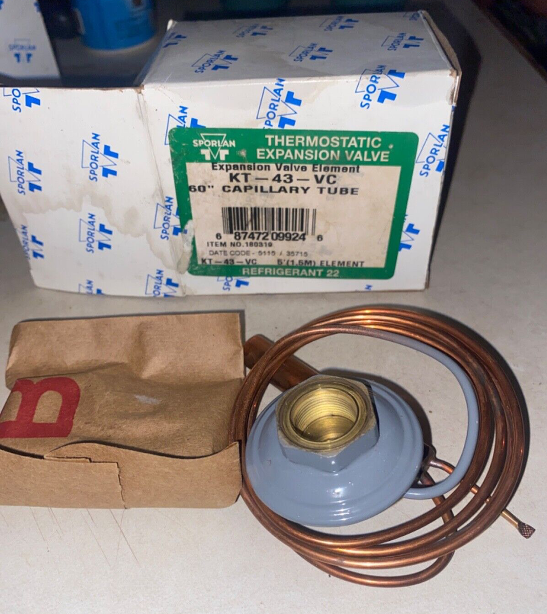 Sporlan KT-43-VC Thermostatic Expansion Valve 180319 | eBay