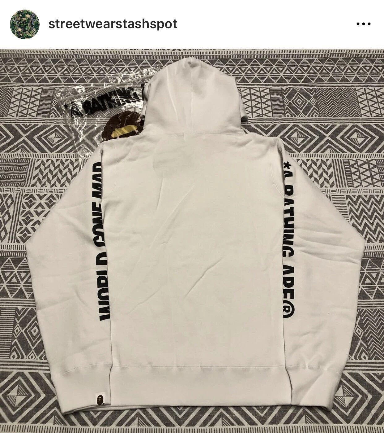 A BATHING APE (BAPE) Felpa con cappuccio maglione forte A Bathing Ape Bape Apes Together taglia media