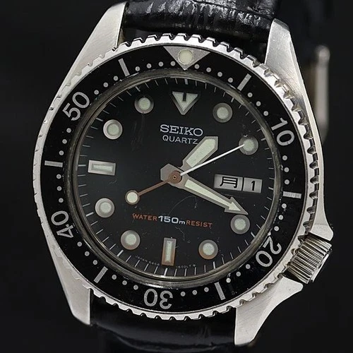 Vintage Seiko 1982 Men Diver's Wristwatch Midsize Cal.6458-6000 Quartz JDM Rare!