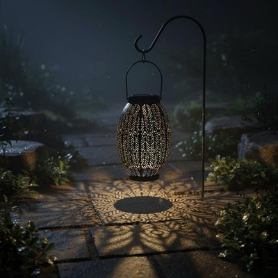 Led Solarlaterne dekorativ Solar-Gartenlampe ohne Stromkabel für Garten