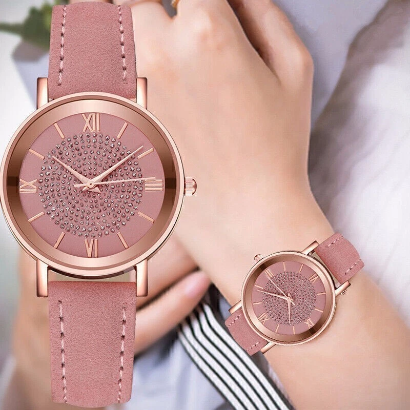 Women's Casual Roman Numerals Imitation Leather Strap Analog Quartz Dress Watch - image 3 of 4