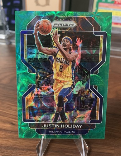 JUSTIN HOLIDAY 2021-22 PANINI PRIZM CHOICE GREEN (8/8) Jersey Number Bookend 1/1