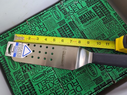 Dexter Russell P94857 Basics 8X3 Perforated Turner Black Handle 31647B Qty-1 New - Picture 5 of 8
