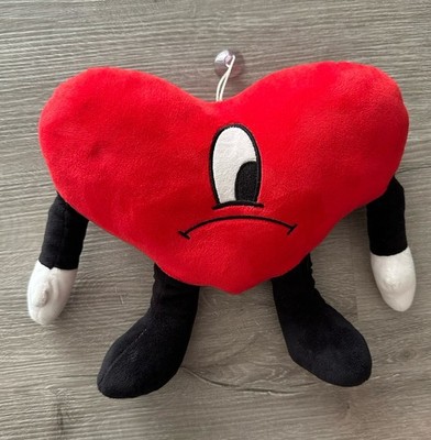 Bad Bunny  Un Verano Sin Ti  Plush Stuffed Heart Embroidered 10'' L