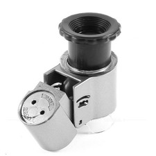 1PC 50X Jeweller Loupe Microscope Glass Jewelery Magnifier Watchmaker LED Light