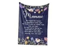 Mamaw Gifts, Grandma Gifts for Mamaw, Flannel Throw Blankets on Mother's Day,