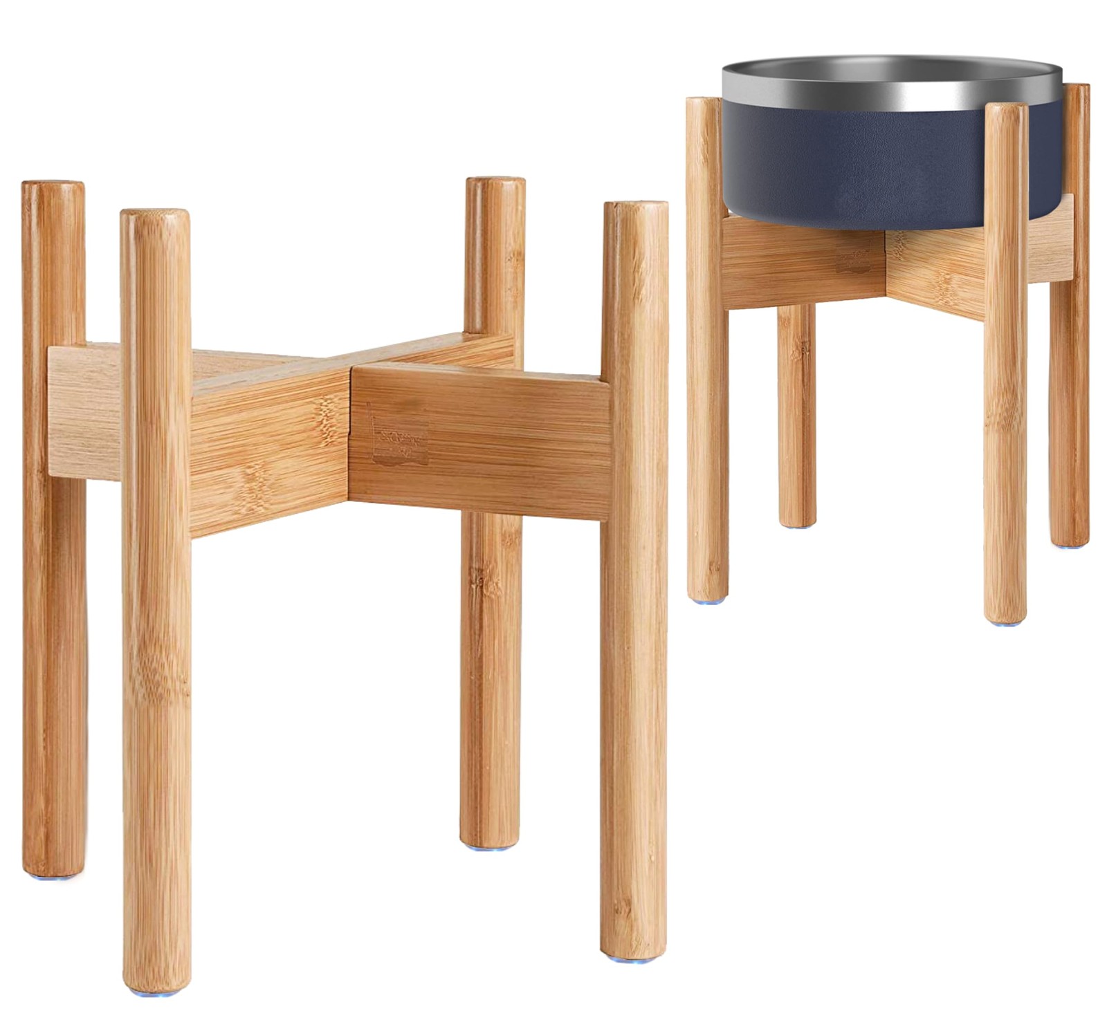 Dog Bowl Stand - 12-inch High, Expandable Sideways (7-10-inch Wide) - Elevate...