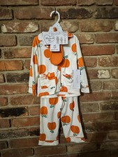 Tahari Kids 2-Piece Halloween Pumpkin Pajama Set Long Sleeve 2 Toddler