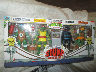 NECA  STUMP AREA PRESENTS TEENAGE MUTANT NINJA TURTLES  4PK STUMP WRESTLING 