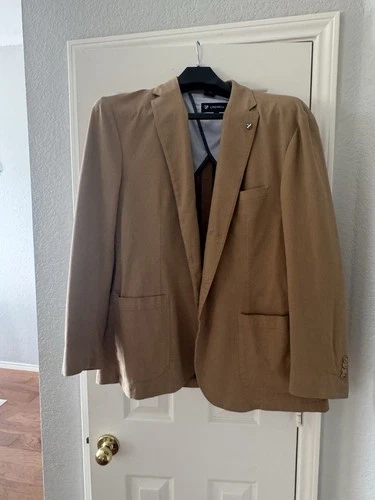 Daniel Cremieux Tan Cotton 3-Button Blazer Spring Summer Preppy College Men’s XL - product listing photo