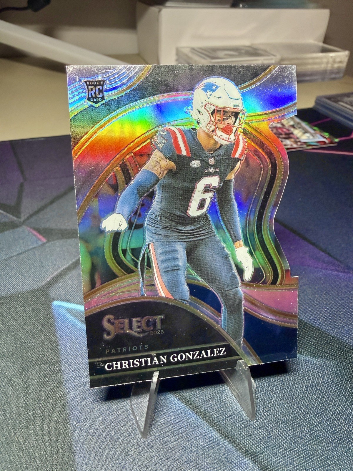 Christian Gonzalez RC 2023 Panini Select #286 Silver Prizm Die-Cut Rookie Card