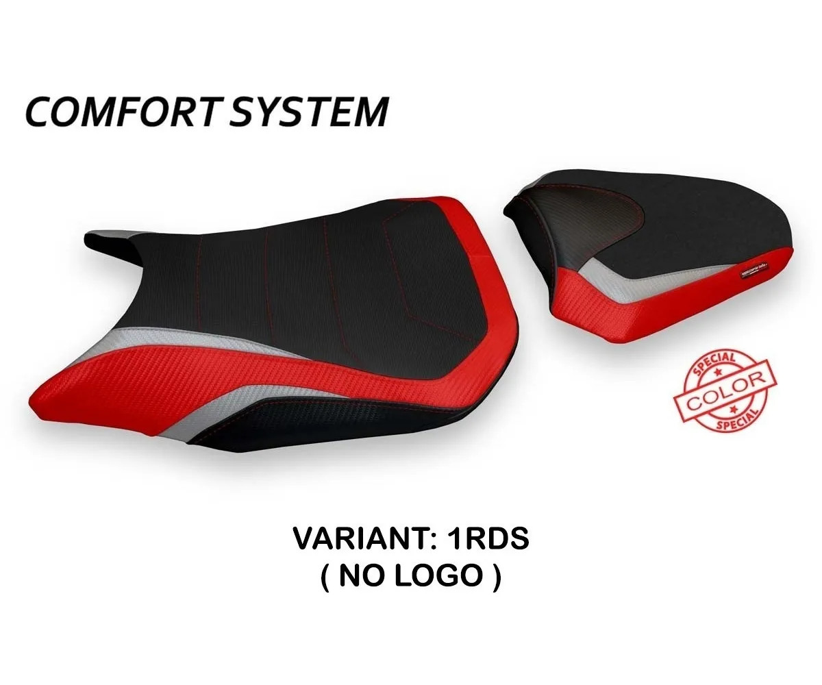 Seat cover Diamante SColor Comfort Sys Red-Silver TPZ HONDA CBR 500 R 2017 2022