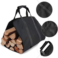 Foldable Firewood Bag Handheld Firewood Holder Outdoor Wood Organizer