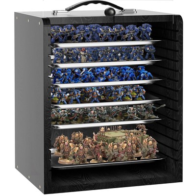 WELIDAY Miniature Storage Case for Collectibles Miniatures, Wooden Display Cases