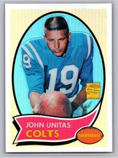 2000 Topps Chrome - Johnny Unitas Refractor Reprints #R14 1970 Topps