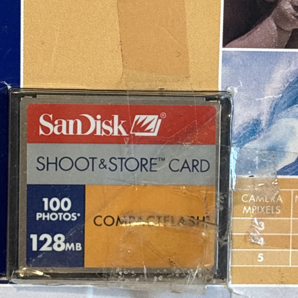 📸 Sandisk Shoot & Store CompactFlash Card 128MB – Open Box 2003 💾 - Image 2 of 4