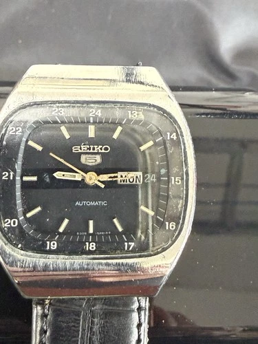 Vintage Seiko 5 Railway 6309-510A Automatic Men's Watch - Feb 1982 - RUNNING