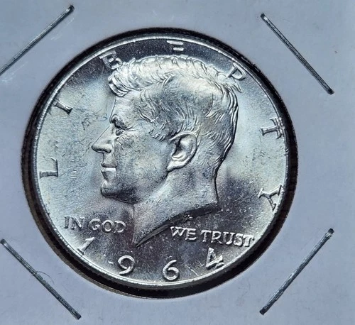1964 Silver Kennedy Half Dollar 90% Silver UNC Gorgous Coin 🇺🇸 Investment