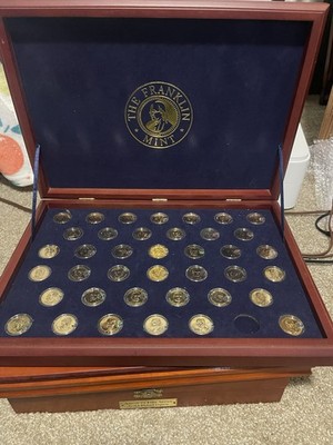 フランクリンミント　紙幣コレクション58枚セット　鍵付木製BOX入 Franklin Mint Presidential Dollar Collection Wood Case Brand New