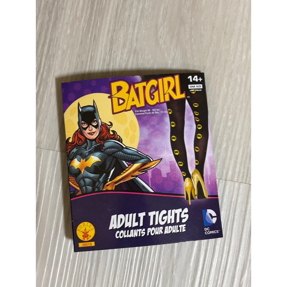 Batgirl Mujer Medias DC Comics Superhéroe Disfraz Disfraz Negro Amarillo Tallas Únicas Foto 4 de 4