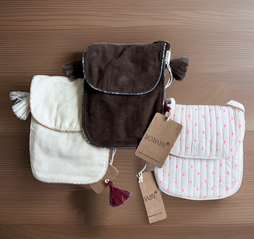 3 YO BABY Crossbody Bags Ass. Boho Prints 5x7” Cotton Lined Tasseled Pouches NWT