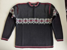 Hanna Andersson Black Fair Isle Quarter-Zip Pullover Sweater Kids 160 14 16