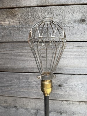 Vintage 8  Large Flexco Bulb Cage Protector Trouble Light Industrial lamp
