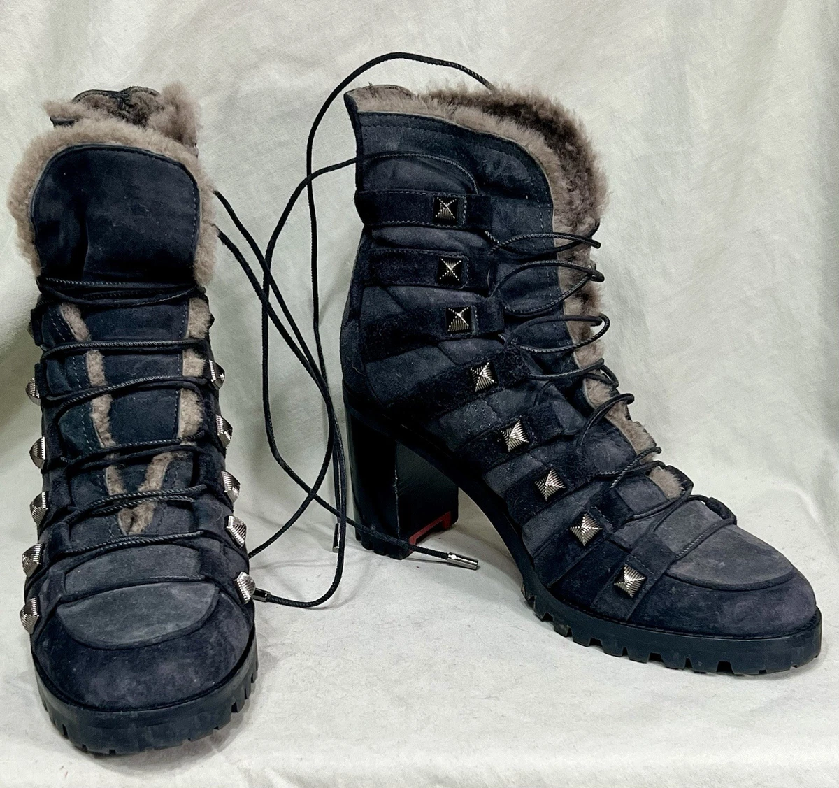 Christian Louboutin Black Suede Boots for Women for sale - eBay