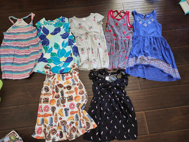 GYMBOREE GIRLS SUMMER DRESSES!   7 DRESSES!   SIZES RANGE FROM 3 TO 6