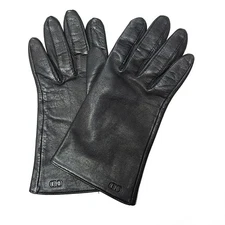 DIOR/ChristianDior - Black Leather Women's Gloves