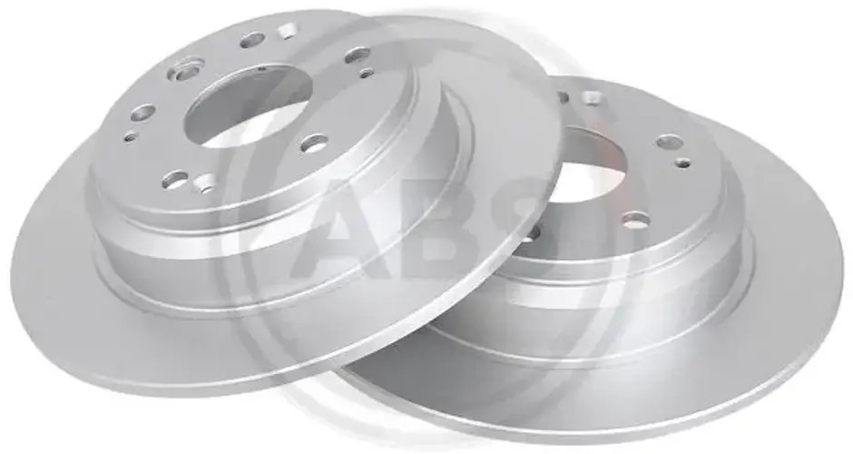 2x Brake disc solid 17691 A.B.S. for HONDA ACCORD VII Tourer