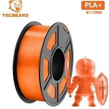 TECBEARS PLA+ Clear Orange 1KG PLA Plus Filament 1.75mm 3D Printer Filament