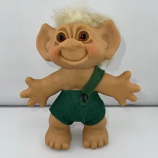 Vintage Thomas Dam Thing Troll Doll Green Outfit Good Luck Mascot 1960's