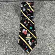 Save The Children Tie Mens Silk Black Math School Teacher Novelty Graphic