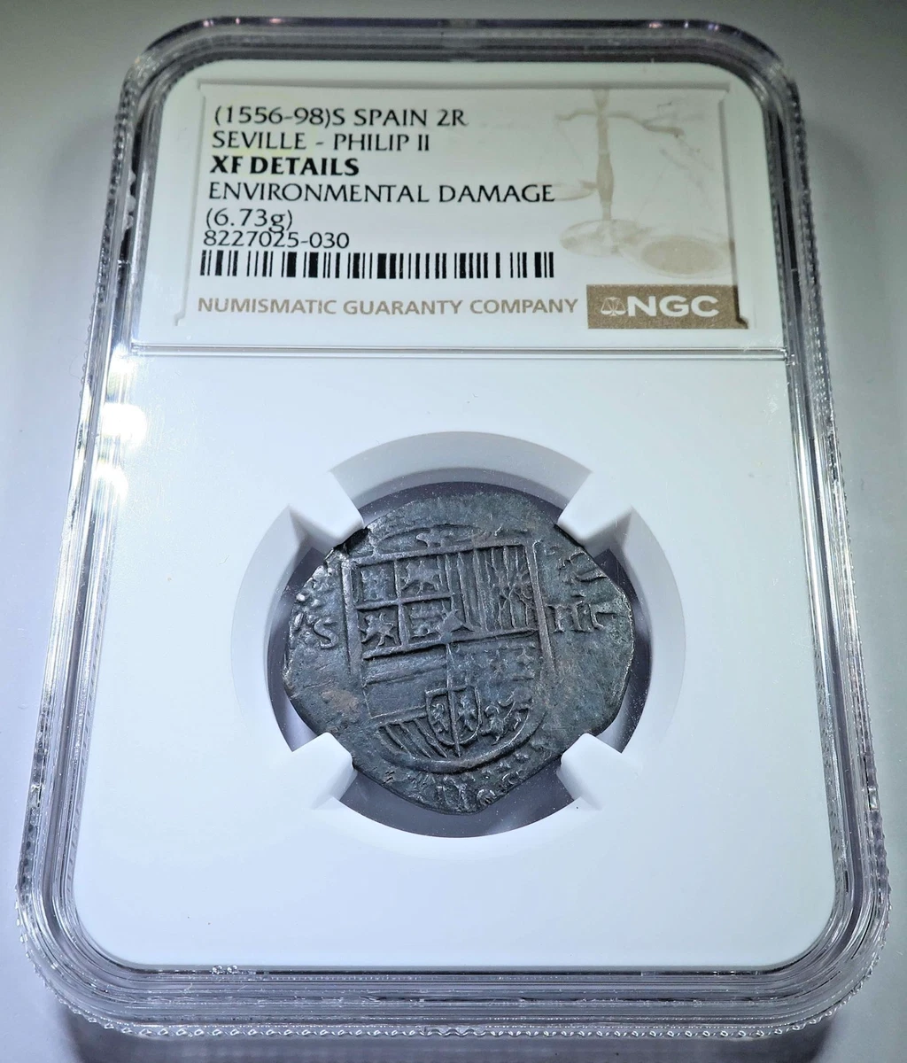 超激安 NGC AU55 スペイン 2レアル銀貨 コブ スペイン領新大陸 1771 8