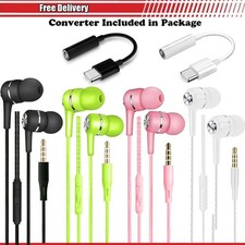 In Ear Headphones MIC Earphones Headsets With Converter For Google Pixel Phones
