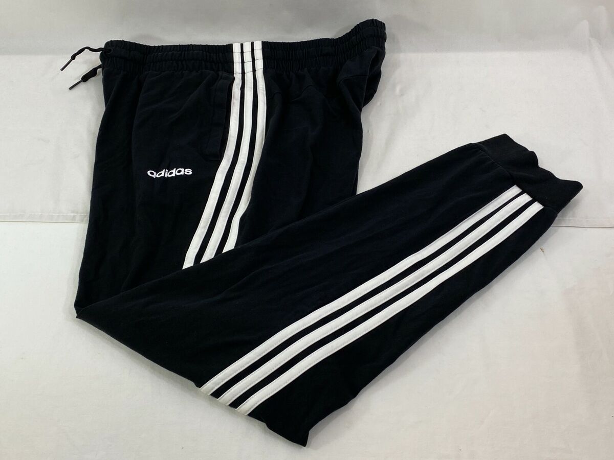 adidas Women&#039;s L 3-Stripes Pants Track Training Black White DP2377 | eBay
