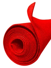 12FT x 45" Red Polymat S35 Latex Backed-Carpet for decorations & projects