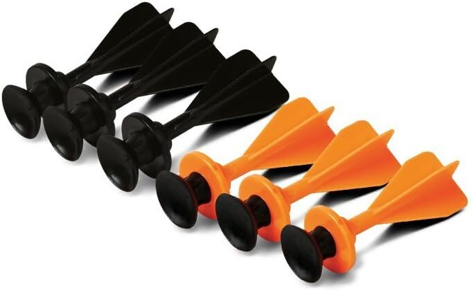 Stealth Black And Orange Spare Sucker Darts (Pack Of 6)
