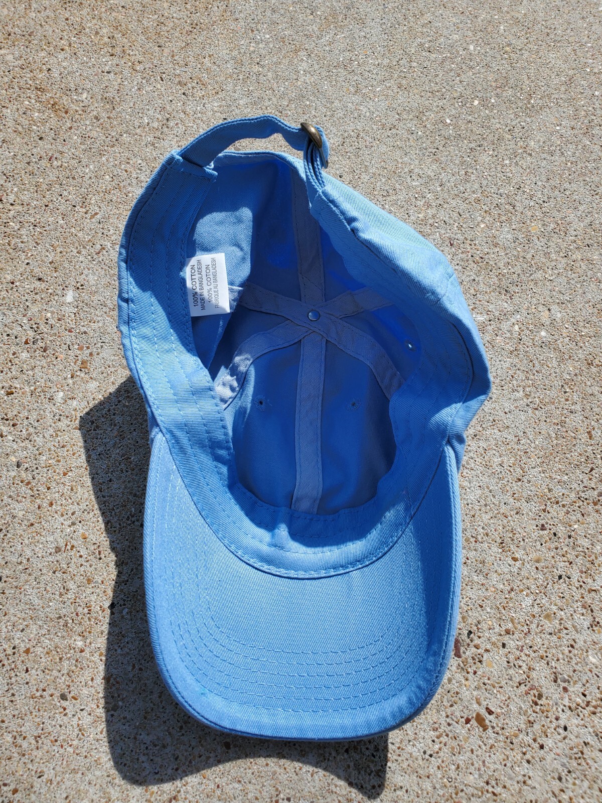 Blank Solid Light Blue  Adjustable Hat Cap 217 - image 2