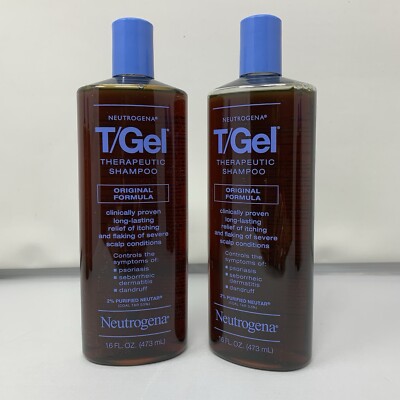 Neutrogena T/Gel Therapeutic Shampoo 16 Oz Original Formula 2 Pack New Fast Ship