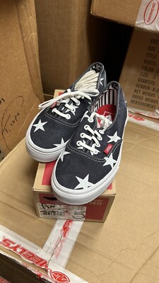 Vans Authentic Stars And Stripes True White Shoes Sneakers Mens 6/Women’s 