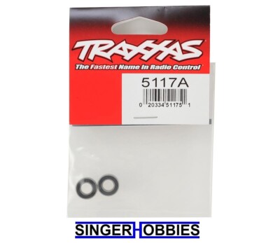 Traxxas 5117a Ball bearings black rubber sealed (6x12x4mm) (2) NEW