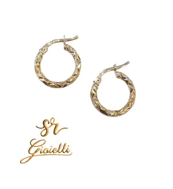 EDELWEISS Orecchini a Cerchio di 30 mm realizzati in oro giallo 585 750
