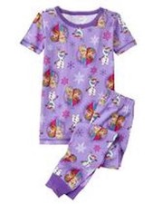NWT Gymboree Girls Gymmies pajamas Frozen 8, 10 Anna and Elsa Purple