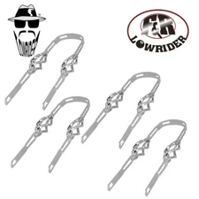 (4) Original Lowrider 16" Double Square TWISTED CAGE Fender Brace Chrome Bicycle